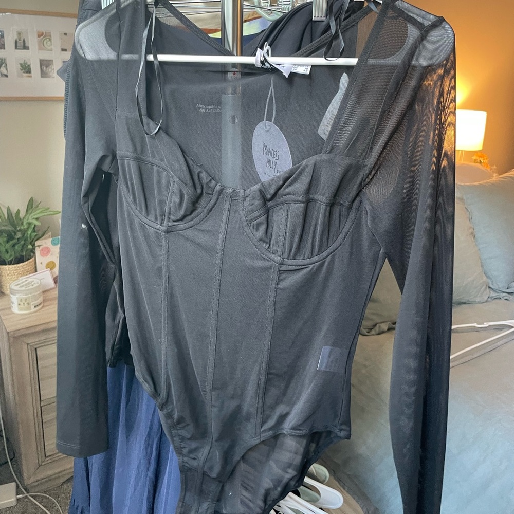 Princess Polly Black Corset Bodysuit